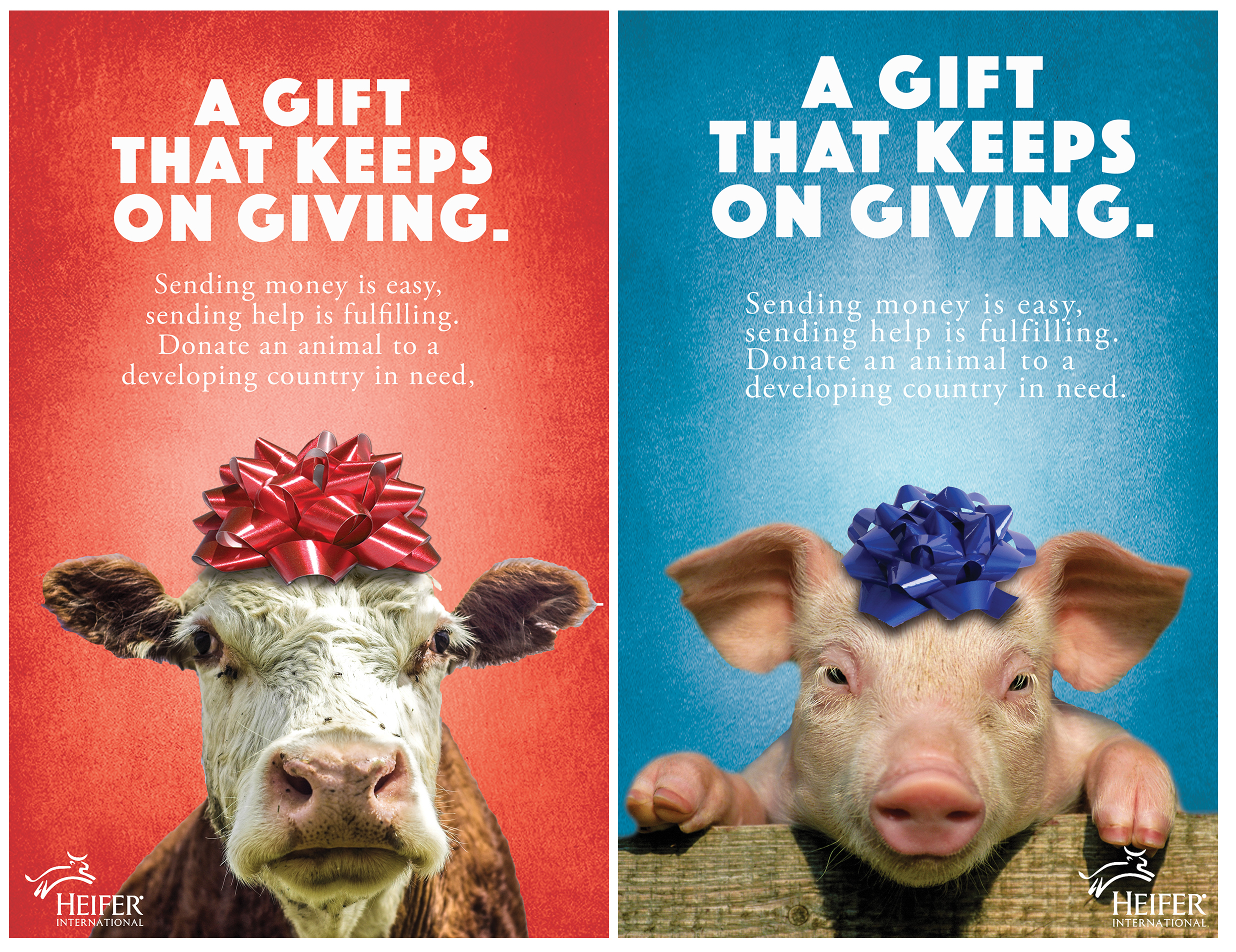 A single engaging visual with a strong, succinct appeal by Jake Blankenship for Heifer Internal (@Heifer)