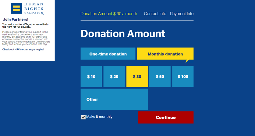 Monthly Giving Example